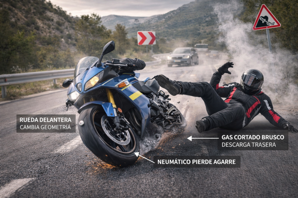 frenar en moto